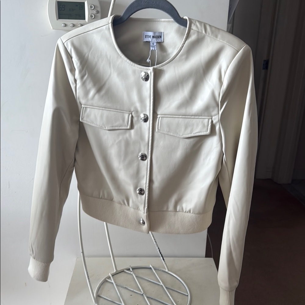 Steve Madden Off-White Bomber Jacket